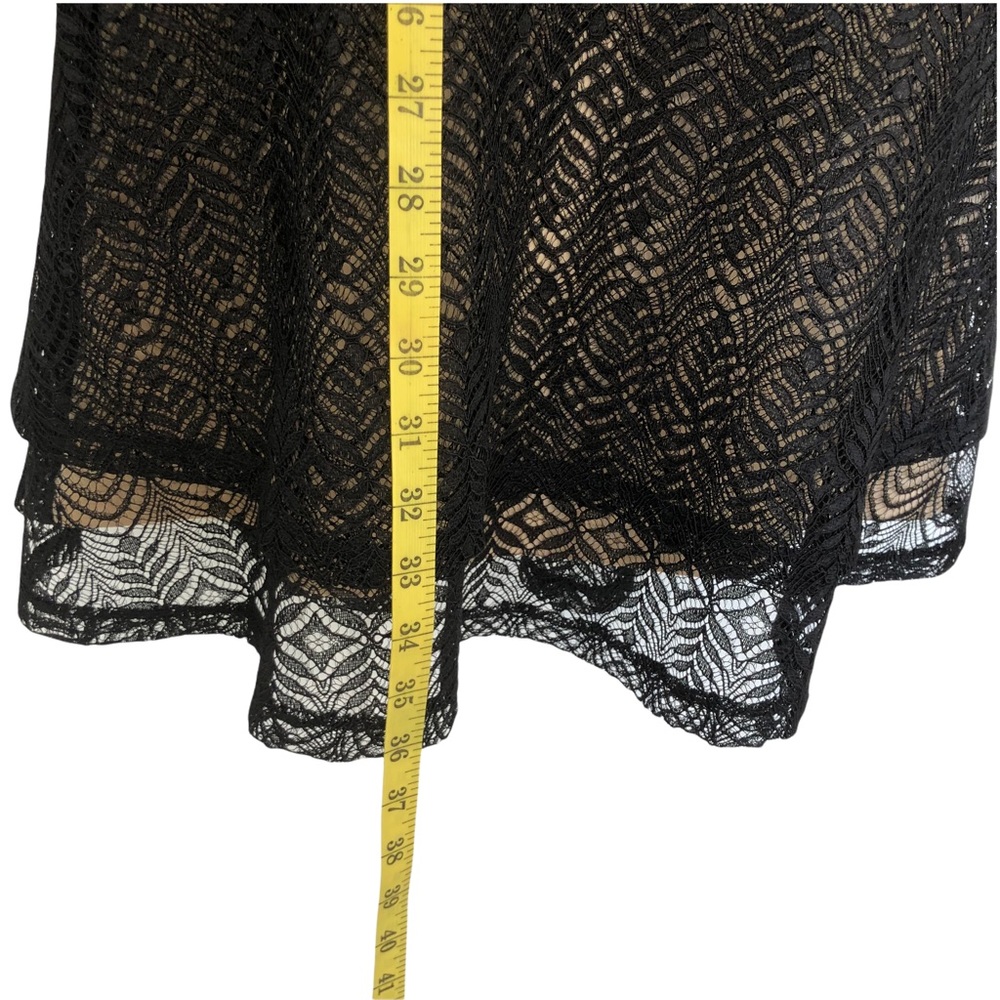 Francesca's Kenna Collection Lace A-Line Mini Black Lace Dress Holiday Dress Med - Picture 13 of 16